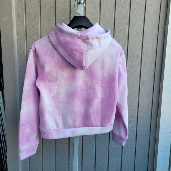 Tie-Dye Pullover Hoodie | NWOT Pink & White Ladies Small Active by Seven - Picture 2 of 15